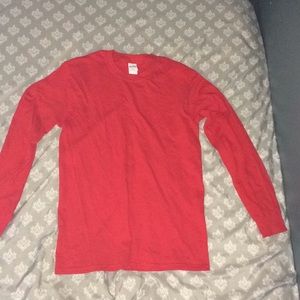 Long sleeve red shirt. Size small. Gildan